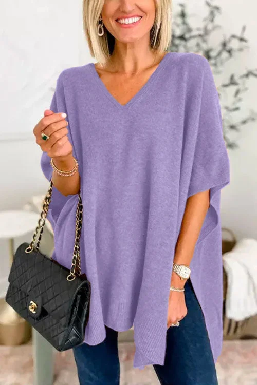 Women Wool/Knitting Plain Short Sleeve Comfy Casual Sweater