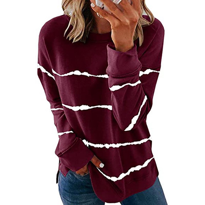 Casual Hoodie Striped Sweatshirt