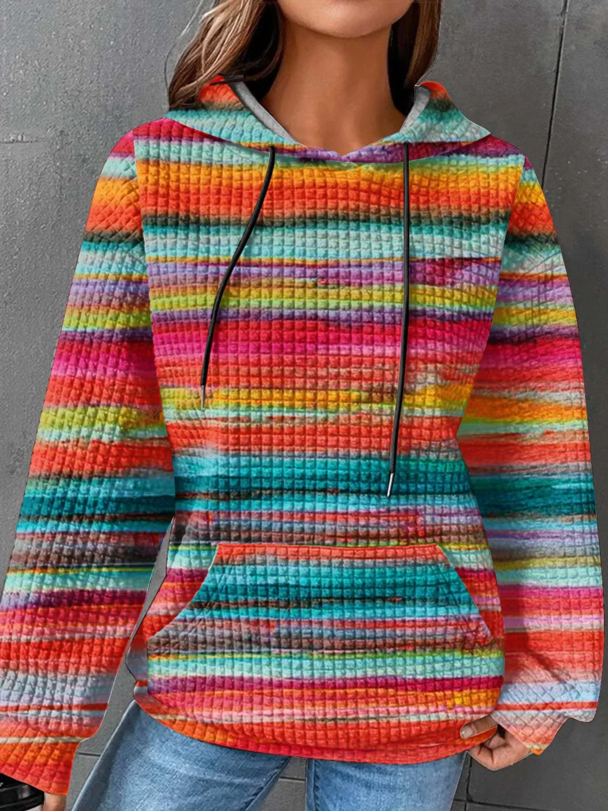 Casual Hoodie Abstract Sweatshirt