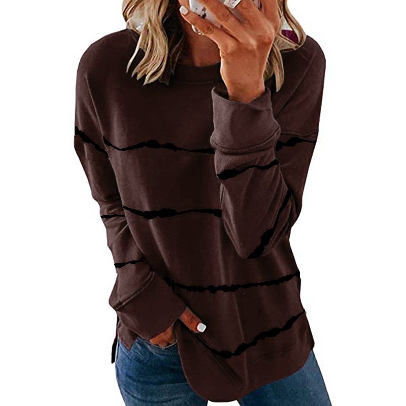 Casual Hoodie Striped Sweatshirt