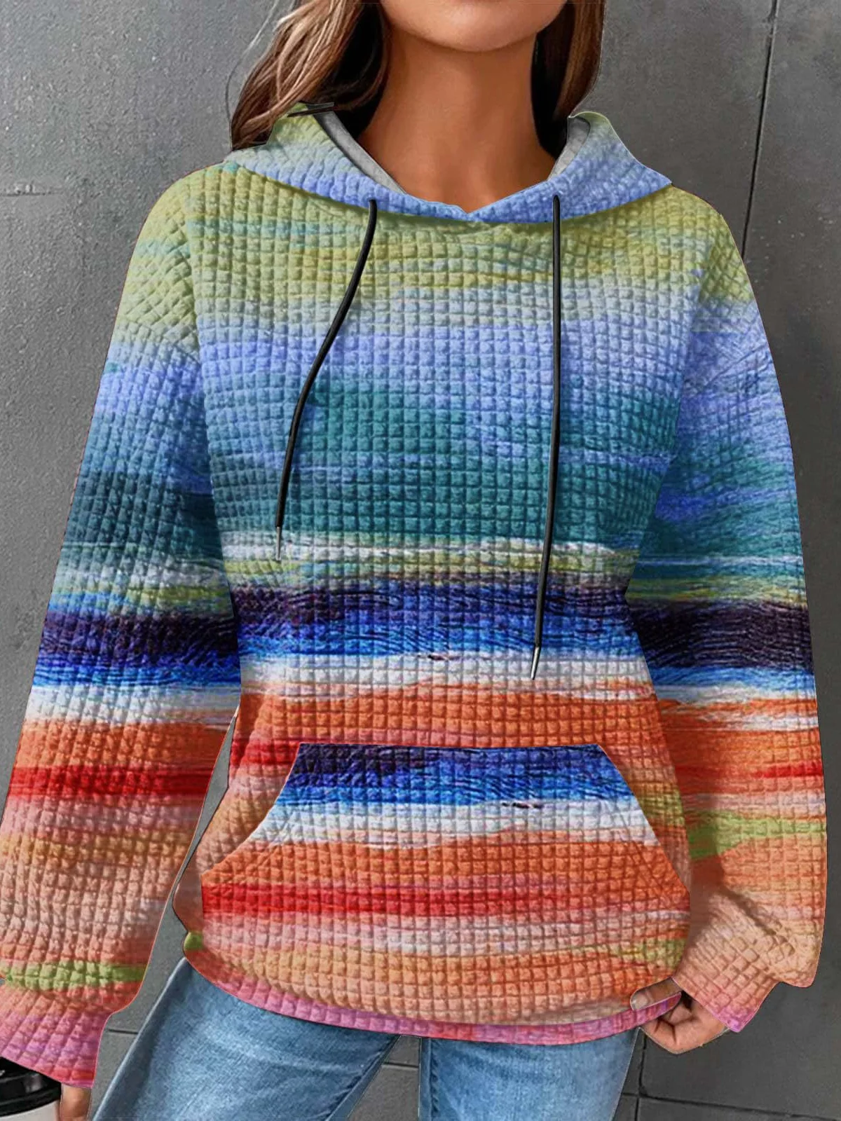 Casual Hoodie Abstract Sweatshirt