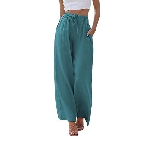 Women's Solid Casual Fashion Drawstring Loose Pants