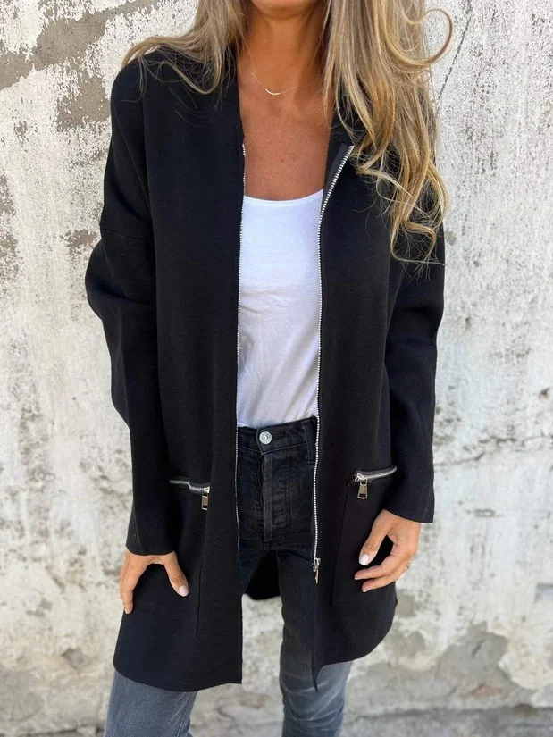 Women's Plain Regular Loose Jacket