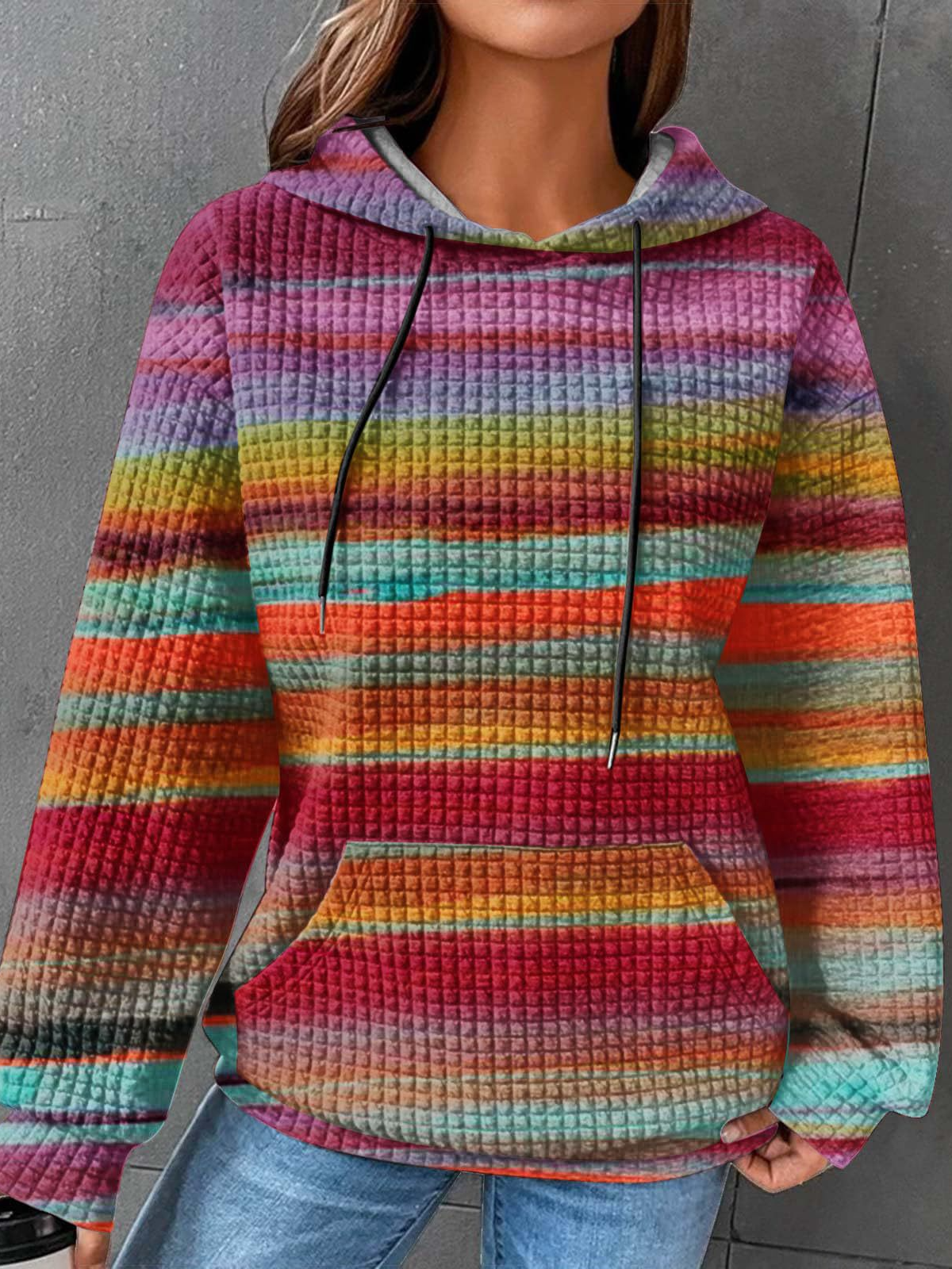 Casual Hoodie Abstract Sweatshirt