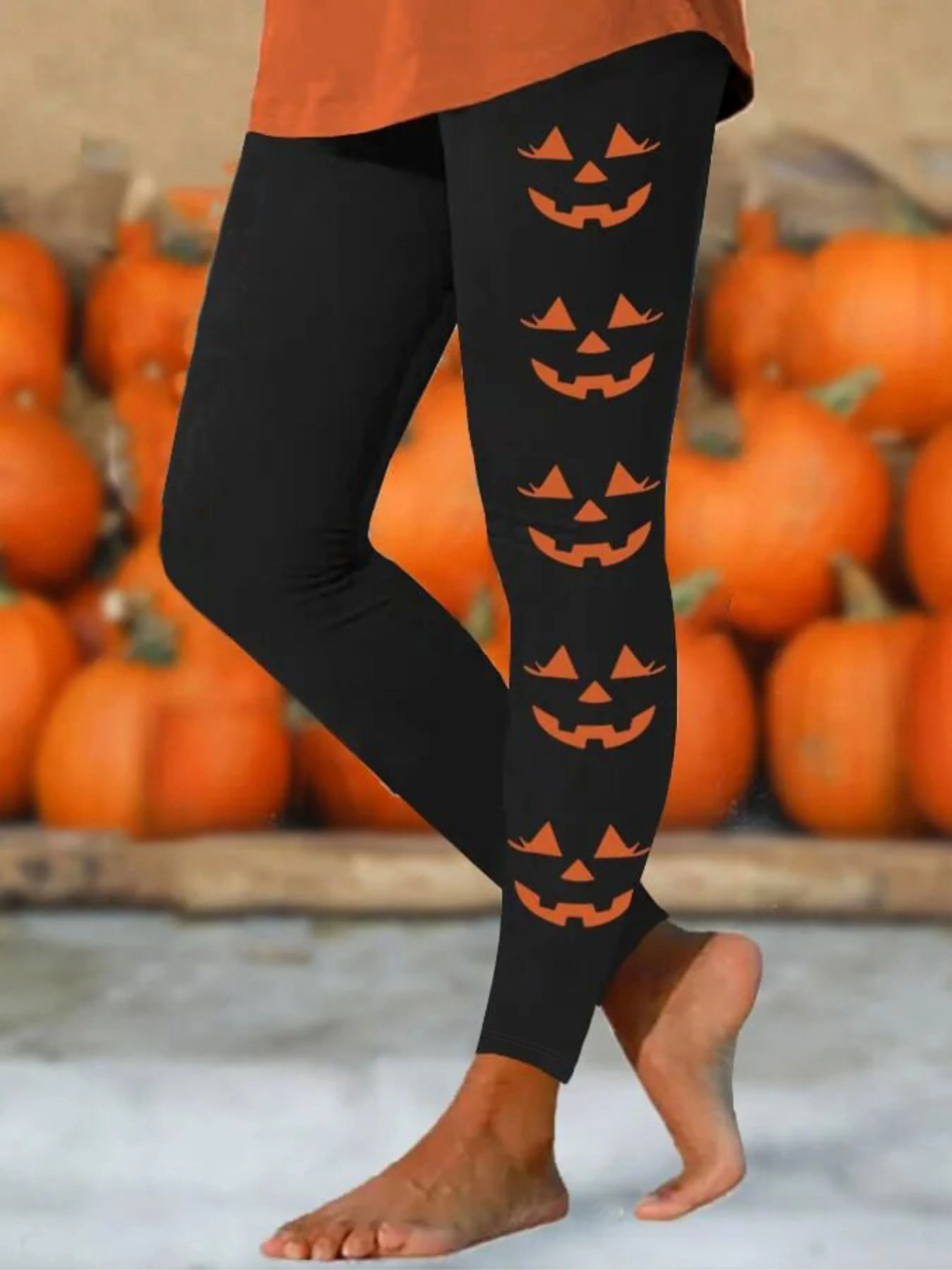 Casual Halloween Long Leggings