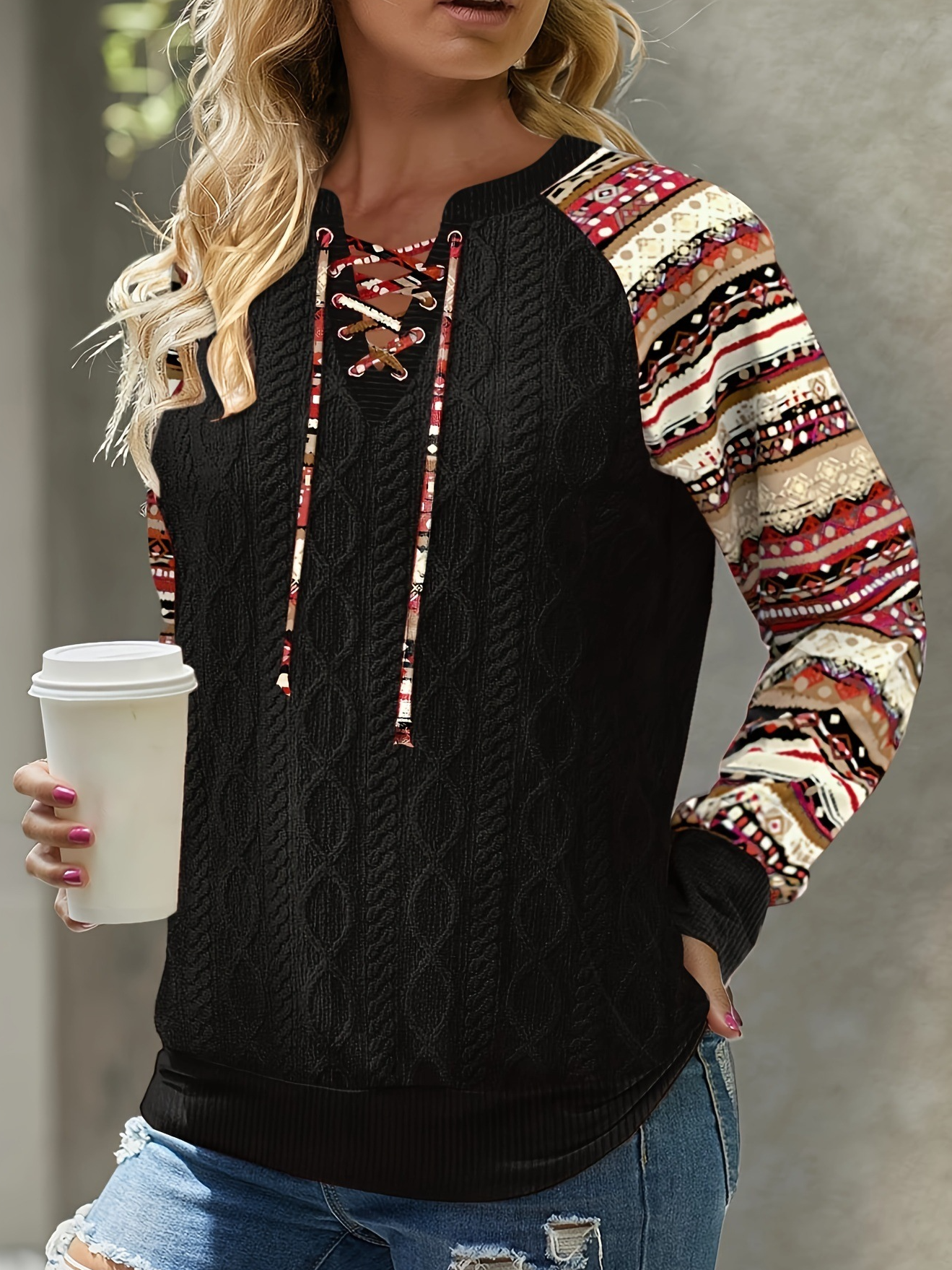 Casual Ethnic Sweatshirt