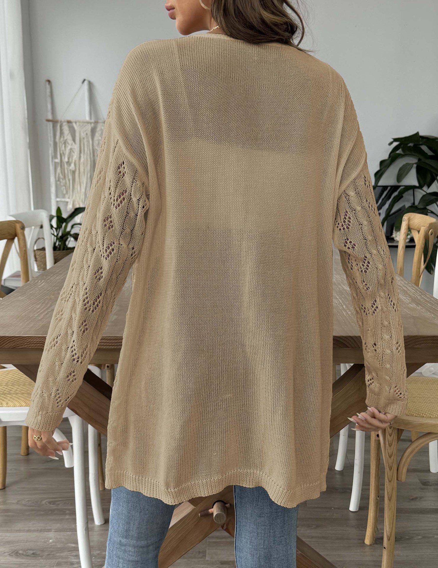 Women Wool/Knitting Plain Long Sleeve Comfy Casual Cardigan