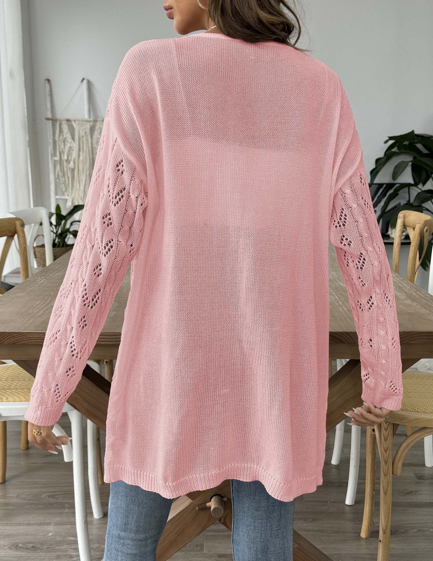 Women Wool/Knitting Plain Long Sleeve Comfy Casual Cardigan