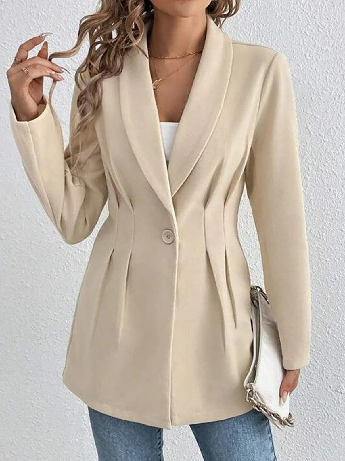 Women's Plain Regular Loose Blazer