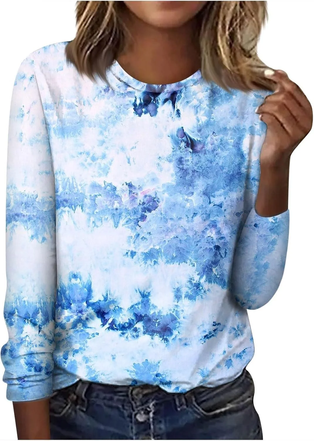 Casual Floral Crew Neck Long Sleeve T-shirt