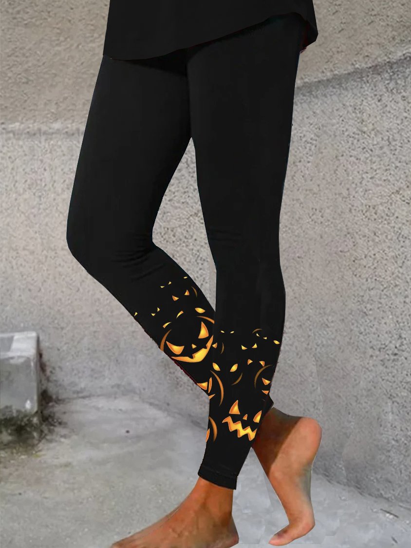 Casual Halloween Long Leggings