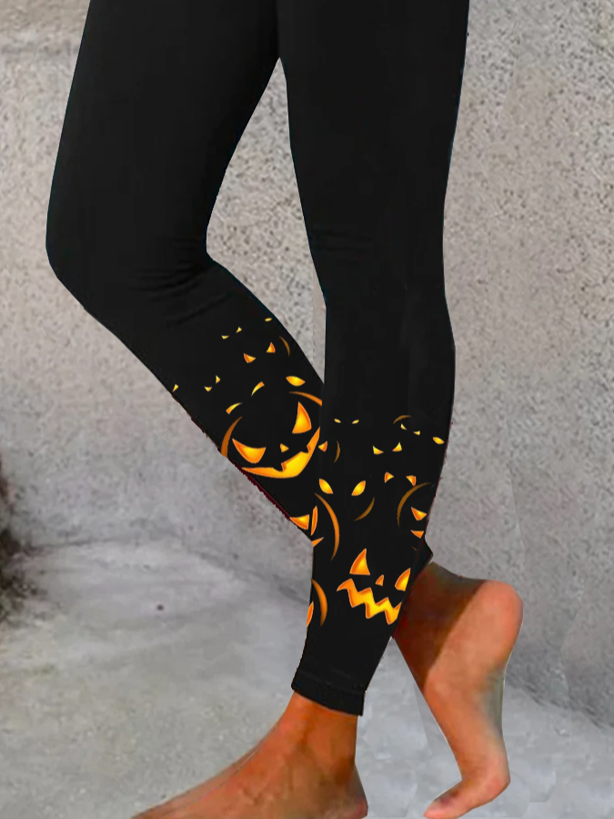 Casual Halloween Long Leggings