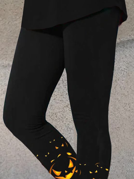 Casual Halloween Long Leggings