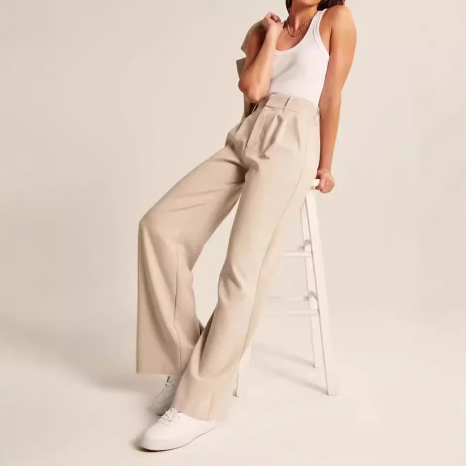 Women Plain Long Pants Casual Spring/Fall Trousers