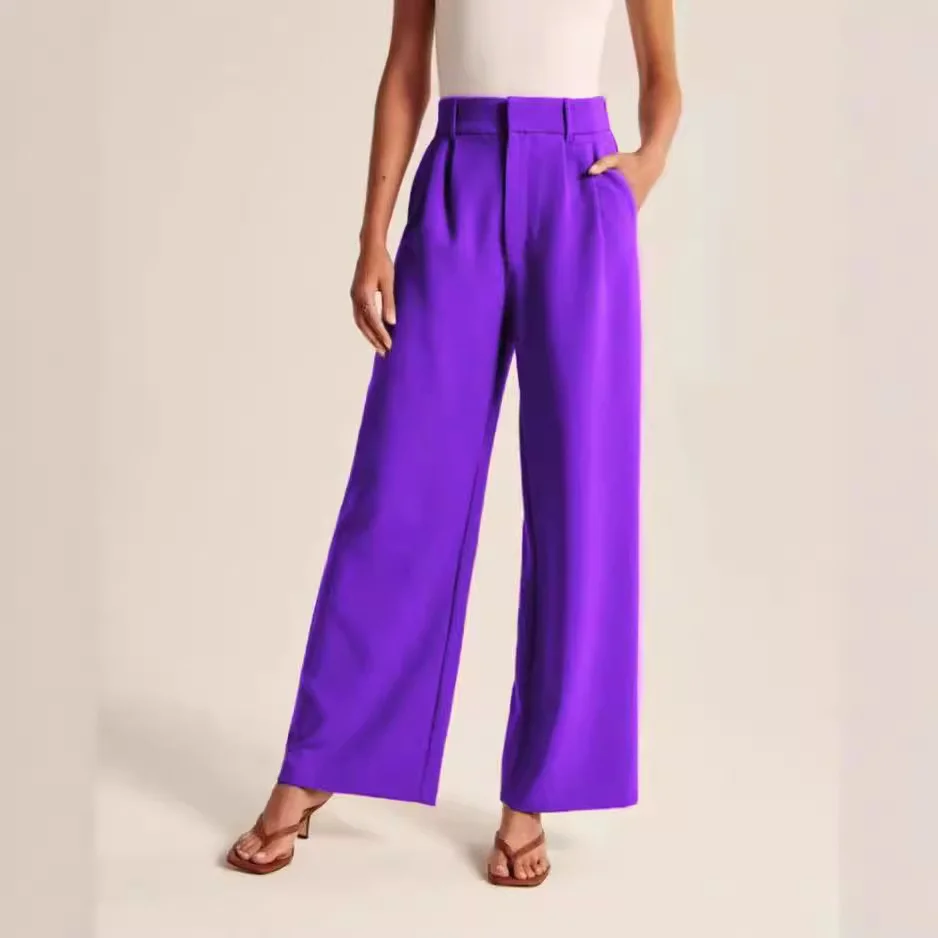 Women Plain Long Pants Casual Spring/Fall Trousers