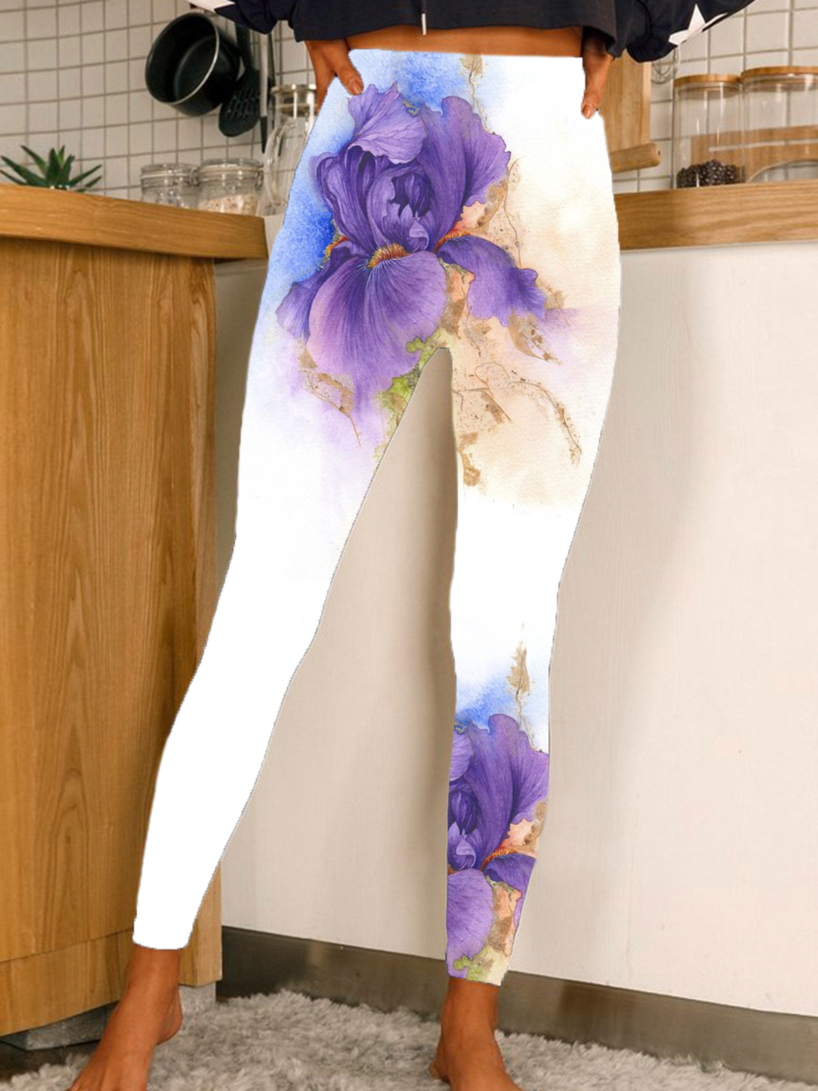 Casual Floral Long Leggings