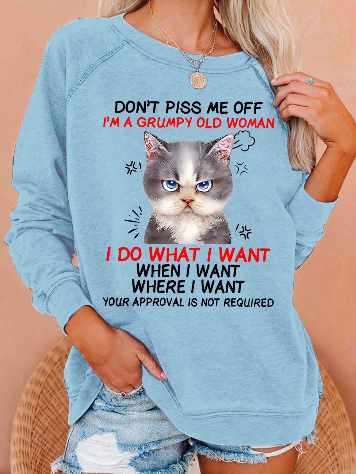 Casual Crew Neck Animal Sweatshirt