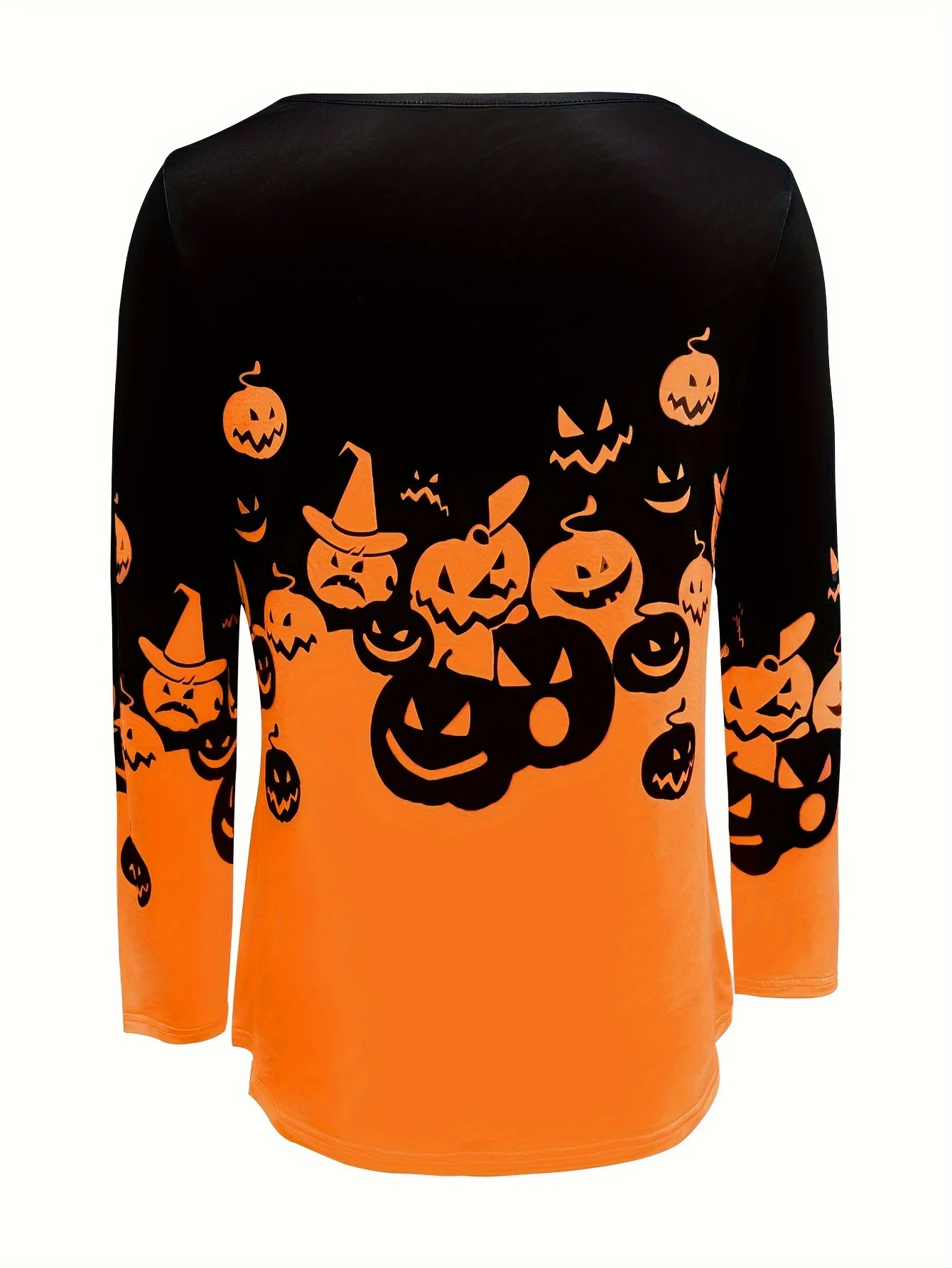 Casual Halloween Crew Neck Long Sleeve T-shirt