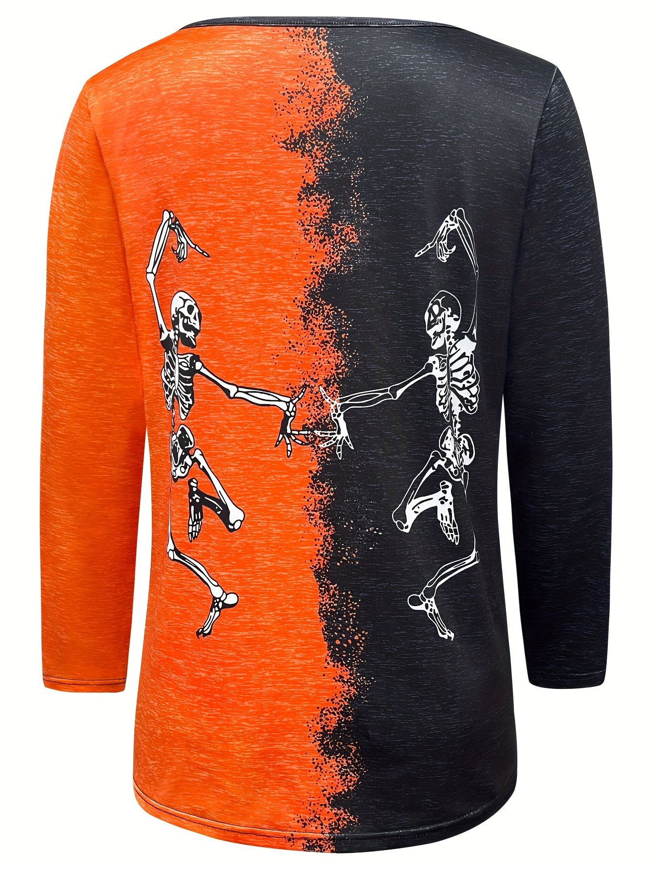 Casual Halloween Crew Neck Long Sleeve T-shirt