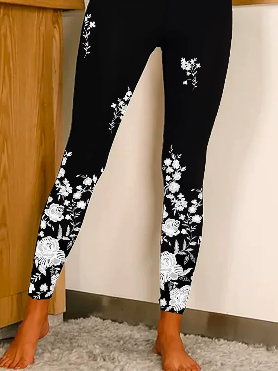 Women Floral Casual All Season Long Leggings