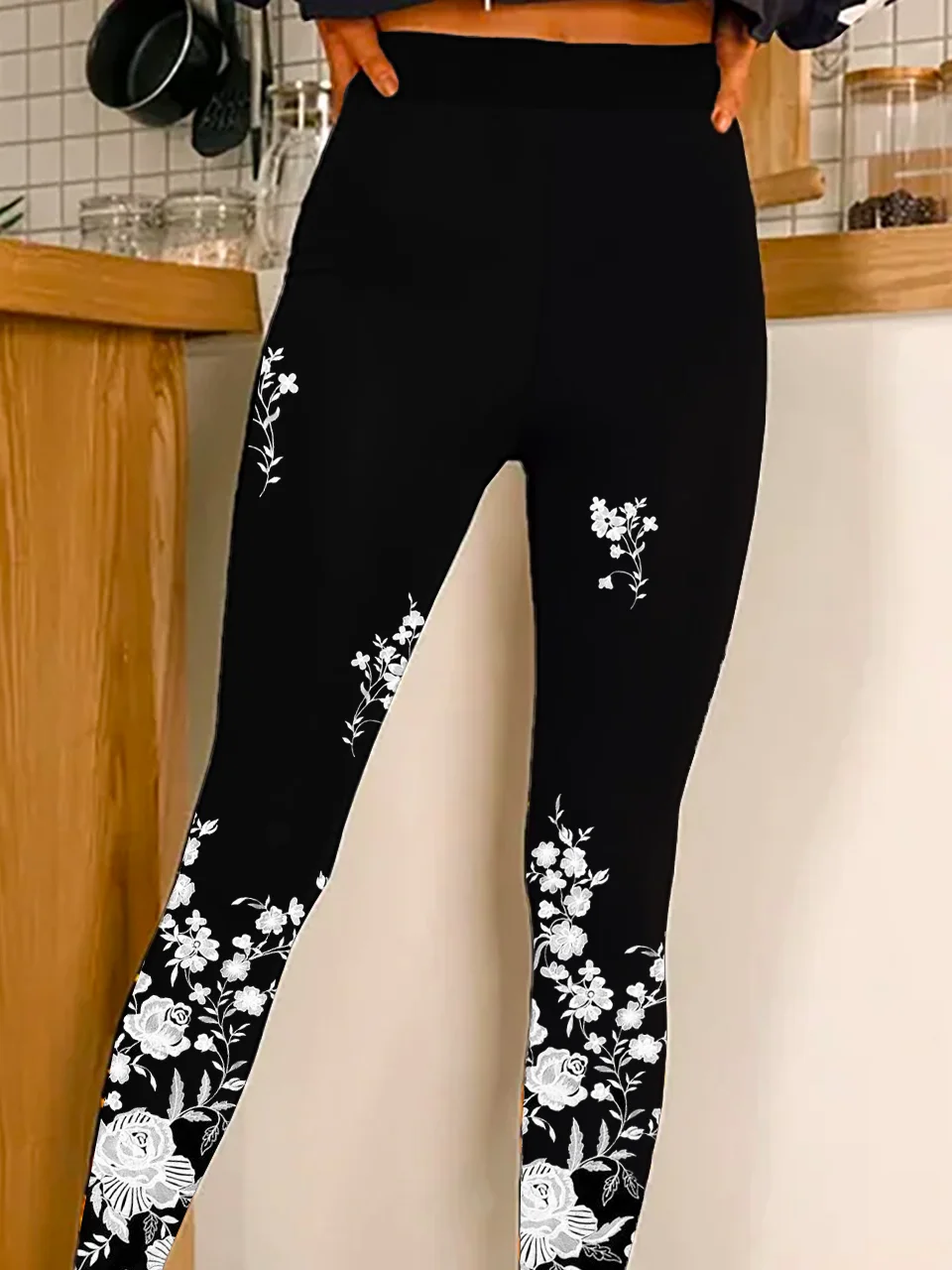 Women Floral Casual All Season Long Leggings
