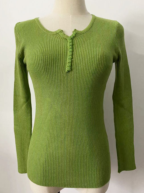 Women Yarn/Wool Yarn Plain Long Sleeve Comfy Casual Sweater