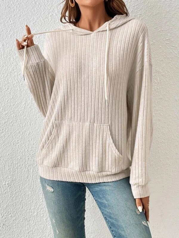 Casual Hoodie Striped Sweatshirt Zipper