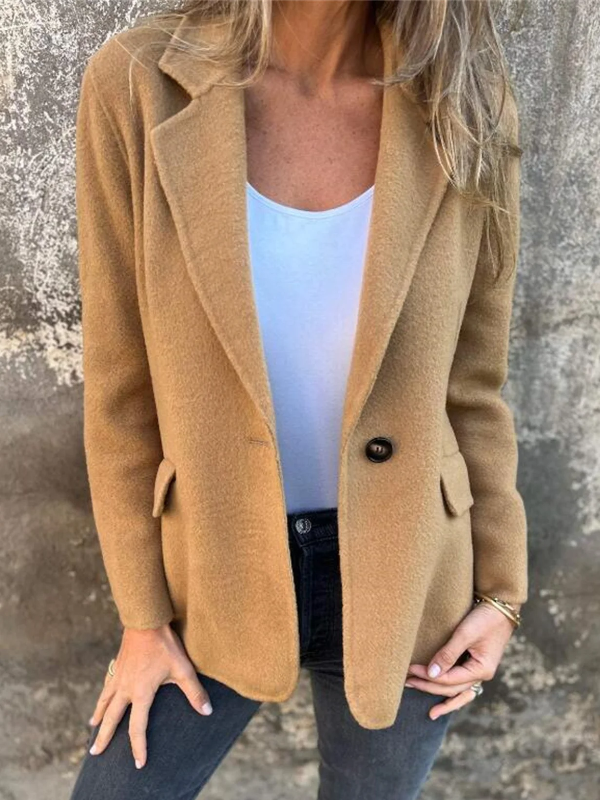 Women's Plain Thicken Loose Jacket