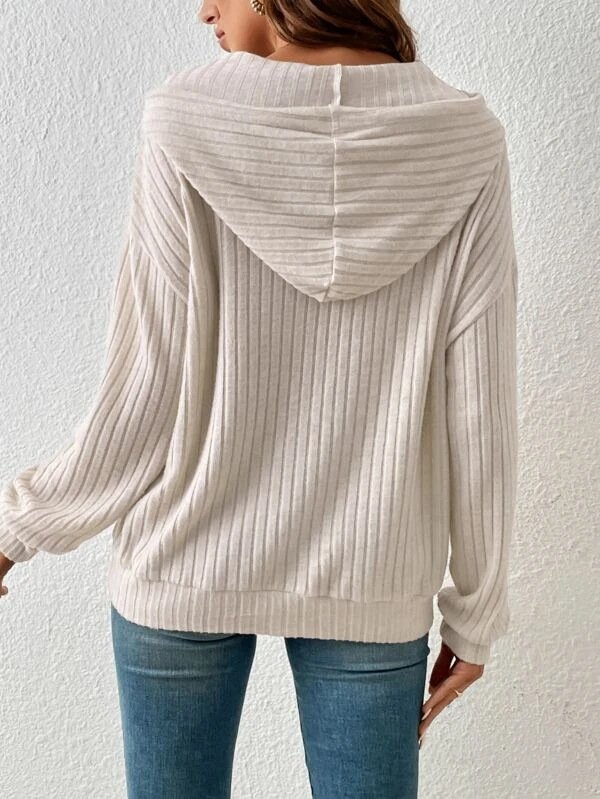 Casual Hoodie Striped Sweatshirt Zipper