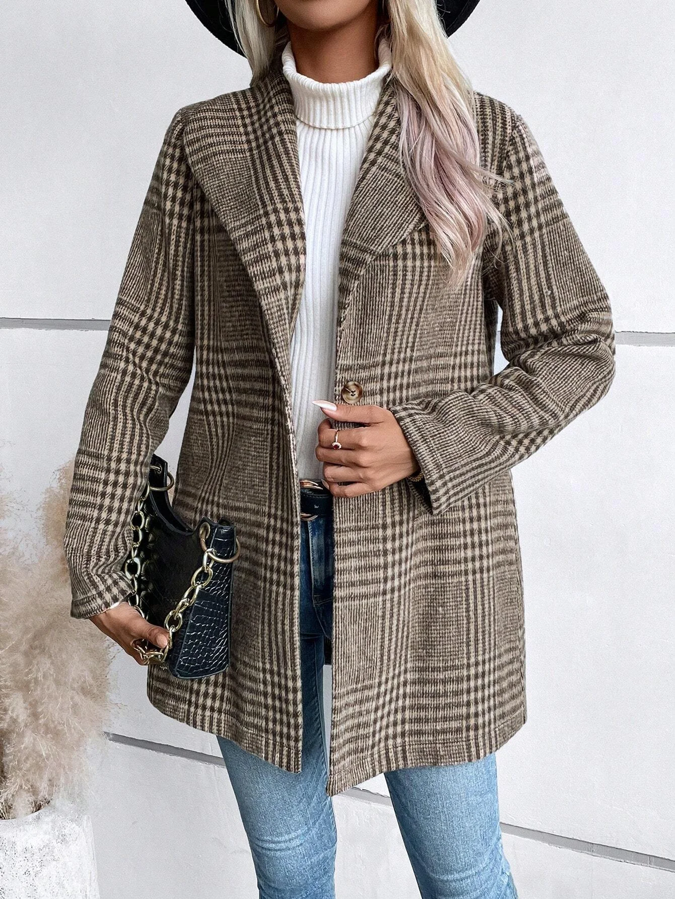 Women's Plaid Heavyweight Loose Jacket