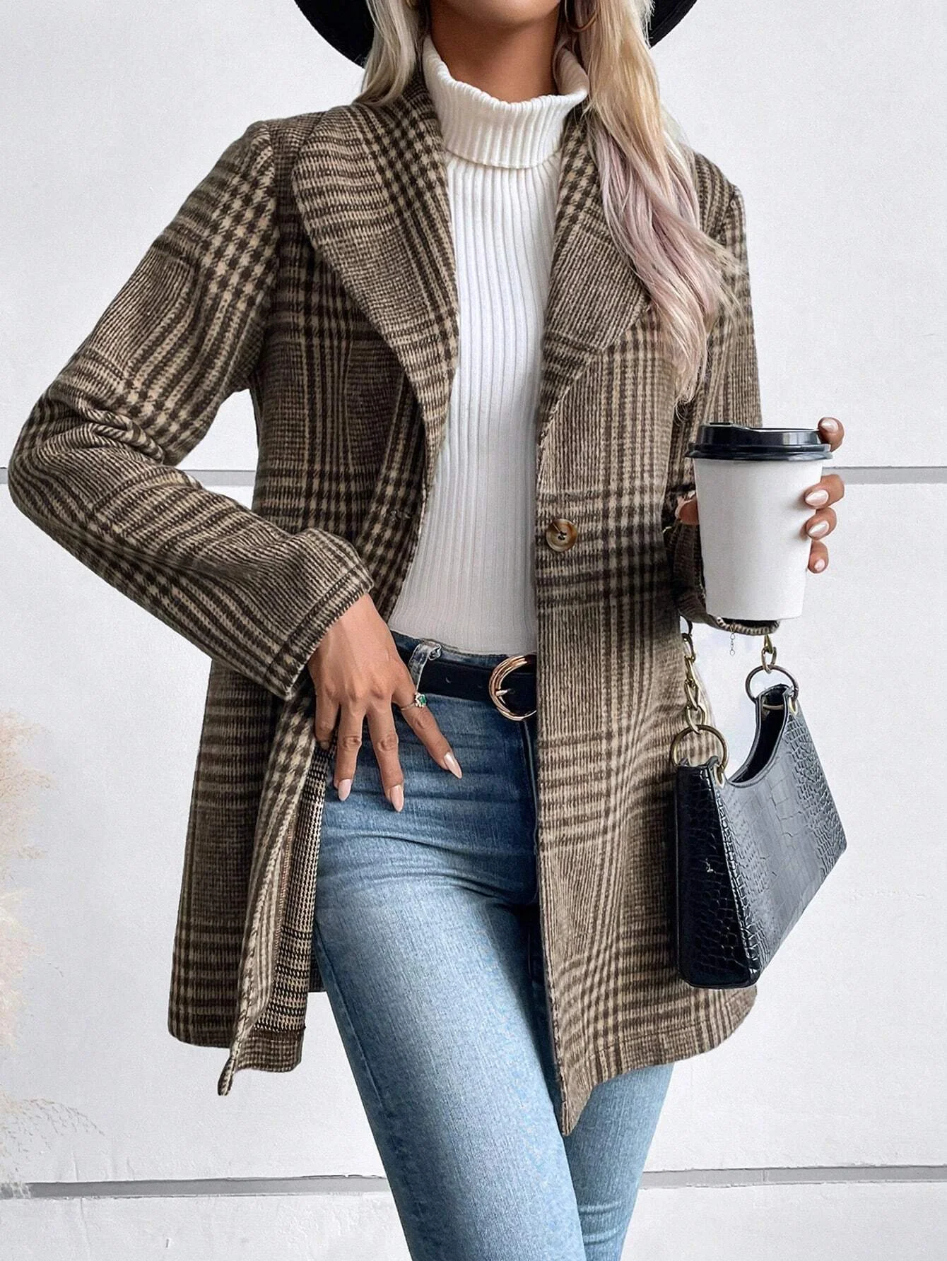 Women's Plaid Heavyweight Loose Jacket