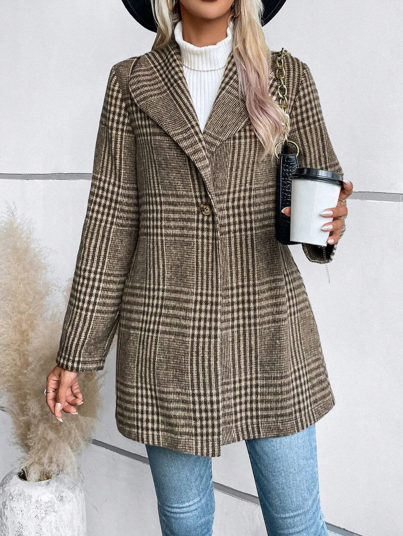 Women's Plaid Heavyweight Loose Jacket