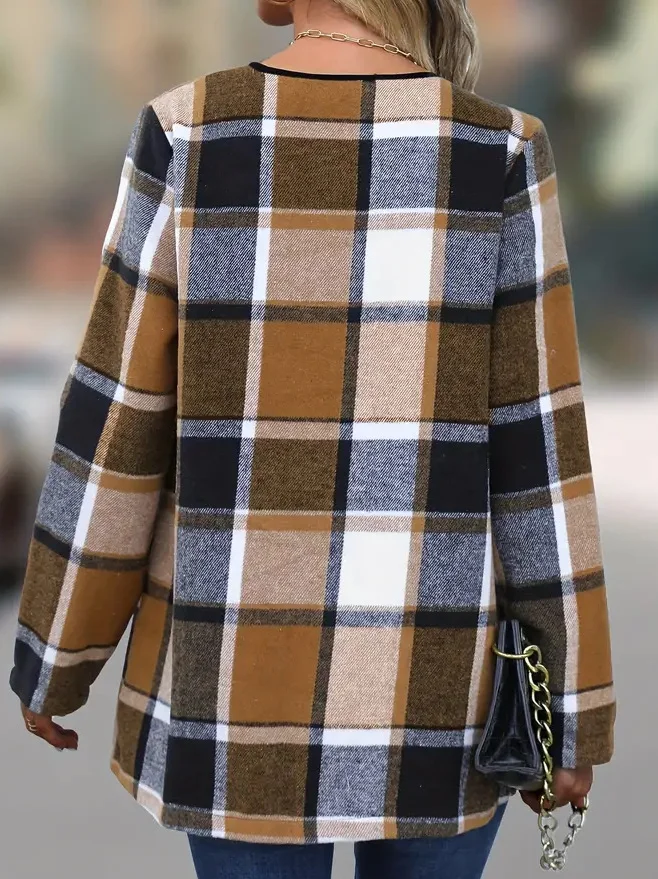 Women's Plaid Regular Loose Jacket