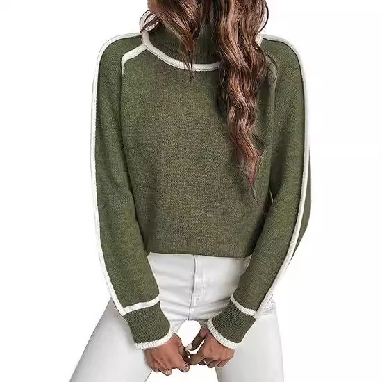 Women Wool/Knitting Plain Long Sleeve Comfy Casual Sweater