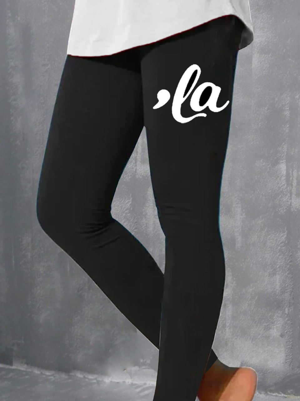 Casual Text Letters Long Leggings