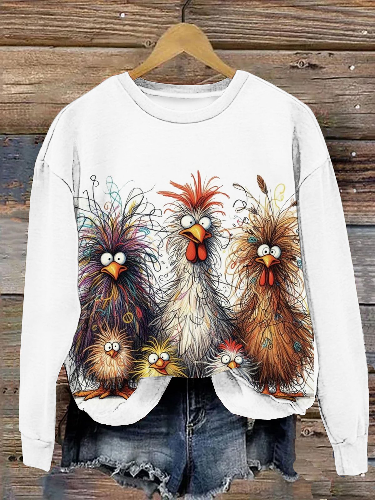 Casual Crew Neck Turkey Sweatshirt