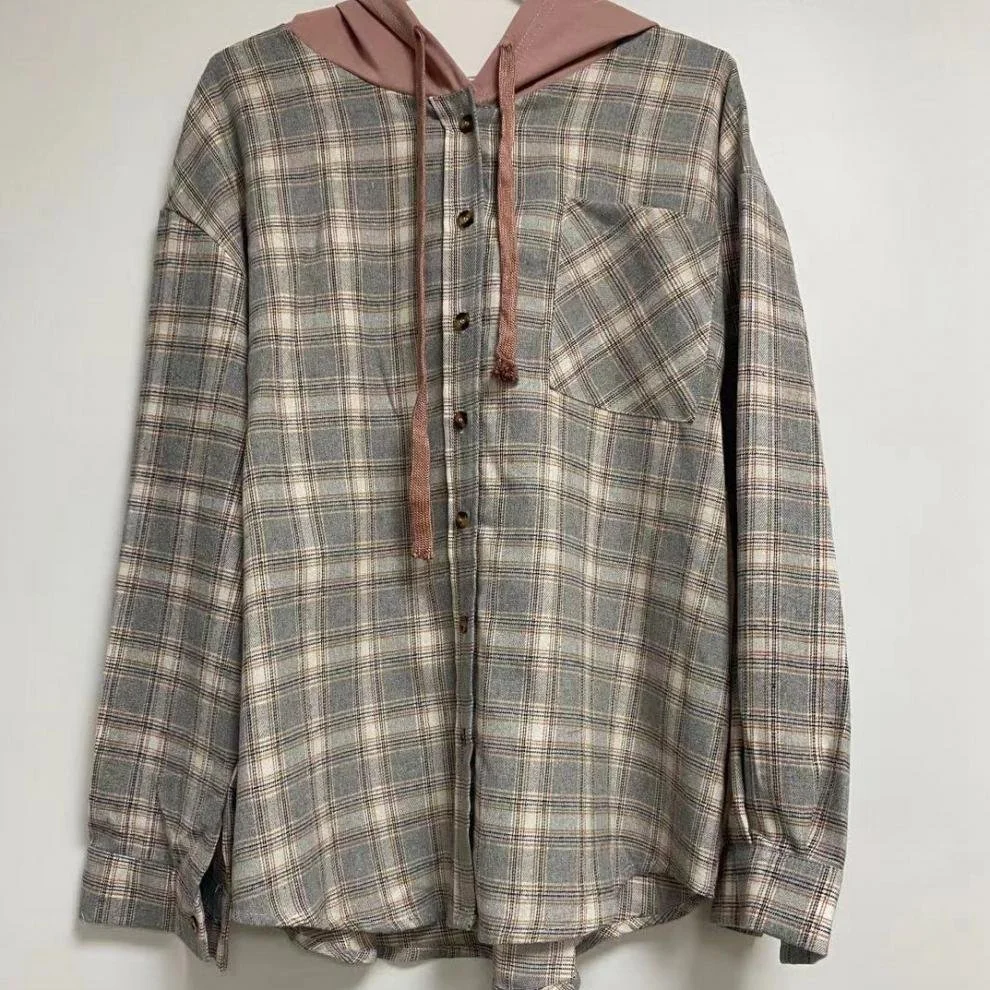 Women's Plaid Thicken Loose Jacket