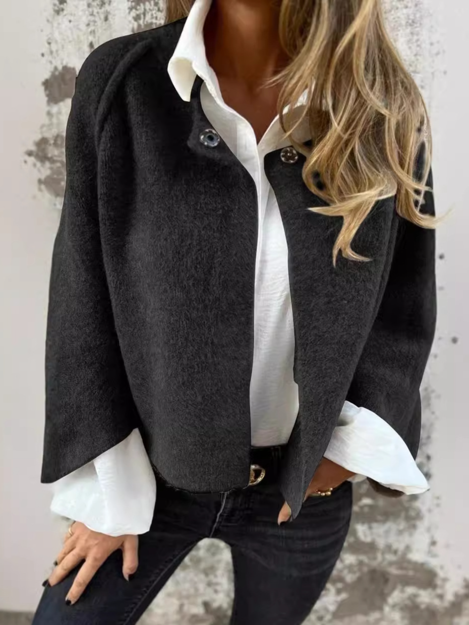 Women's Plain Cloak Thicken Loose Jacket