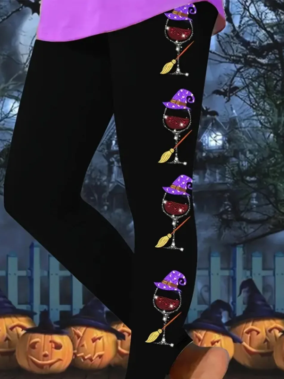 Casual Halloween Long Leggings