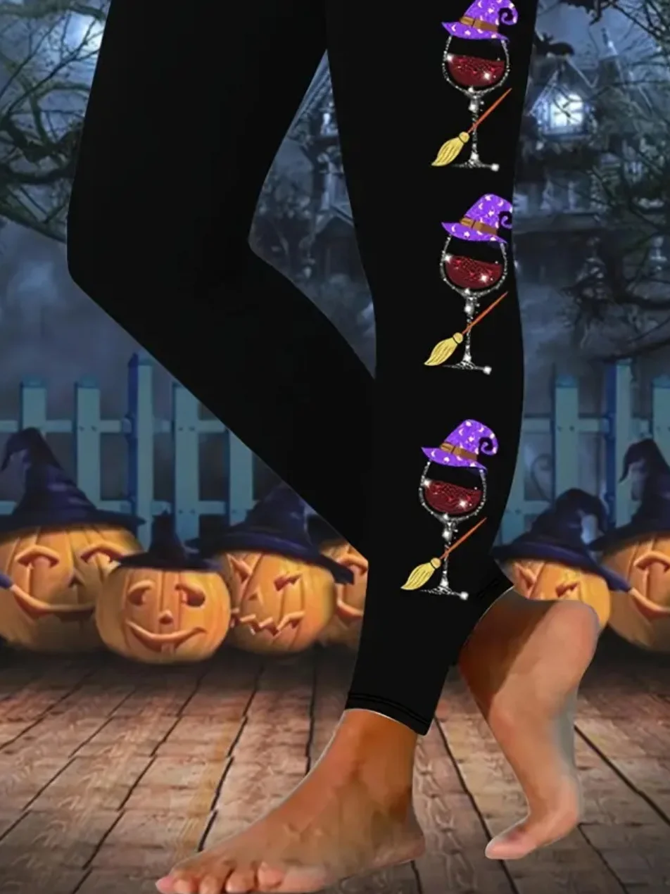 Casual Halloween Long Leggings