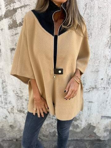 Women's Plain Cloak Thicken Loose Jacket