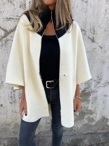 Women's Plain Cloak Thicken Loose Jacket