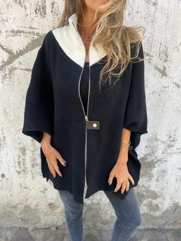 Women's Plain Cloak Thicken Loose Jacket