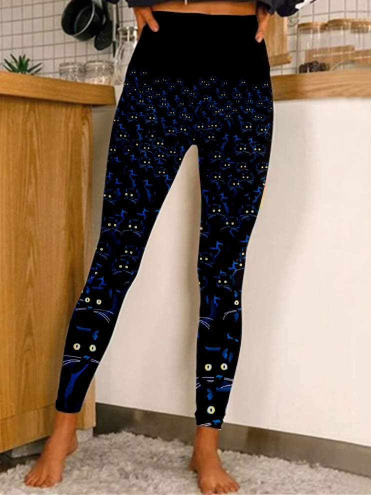 Casual Cat Long Leggings