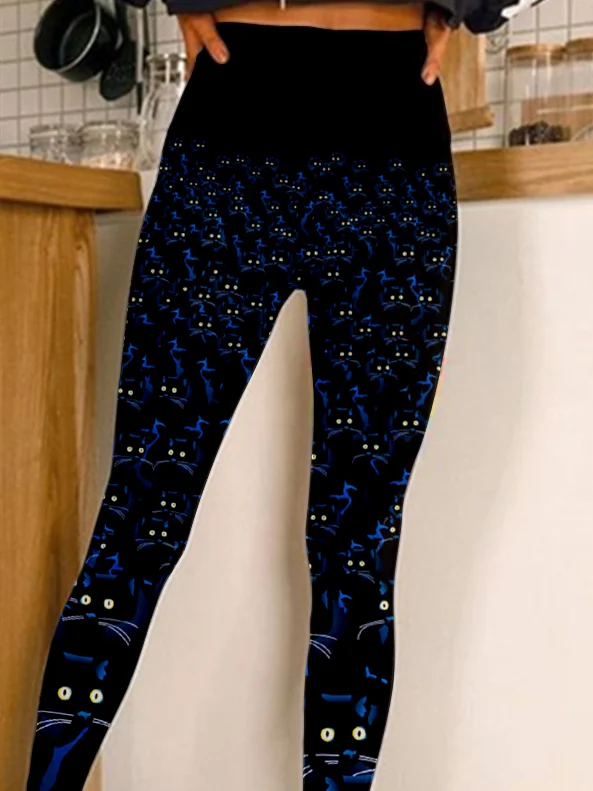 Casual Cat Long Leggings