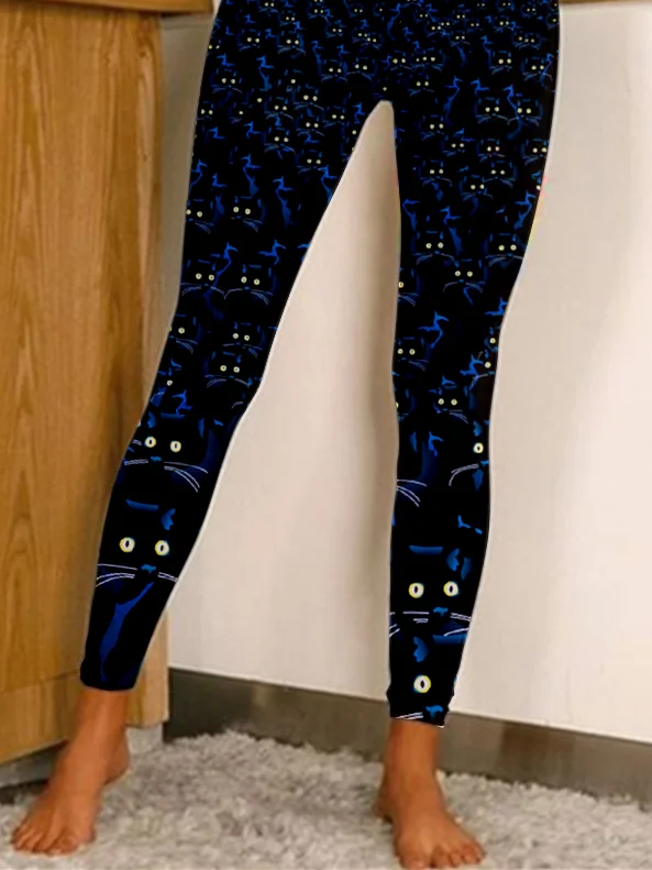 Casual Cat Long Leggings