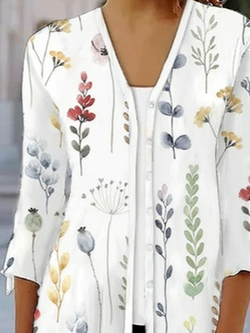 Women's Floral Regular Loose Jacket