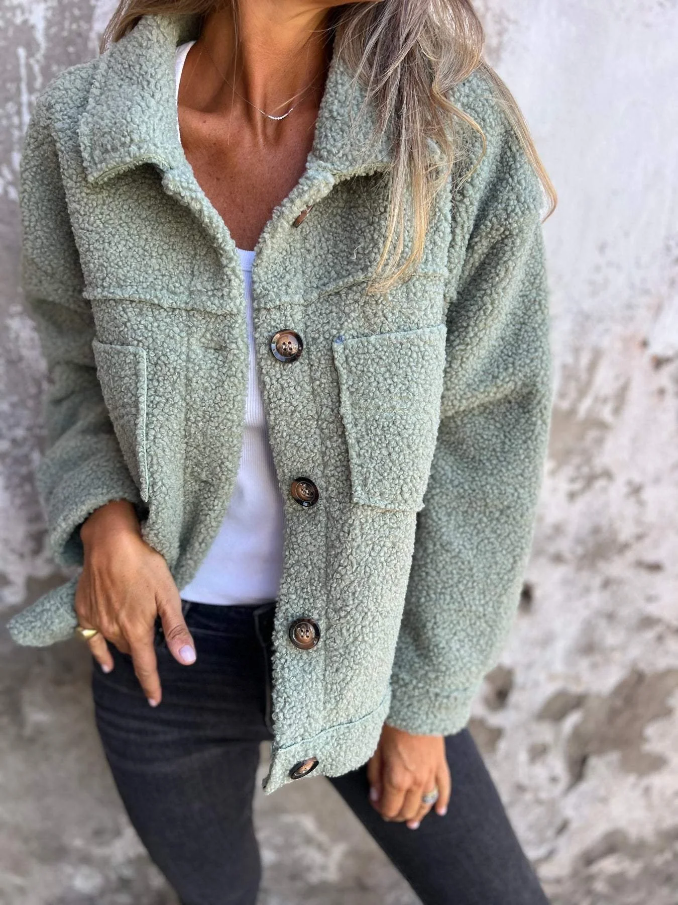 Women's Plain Thicken Loose Jacket