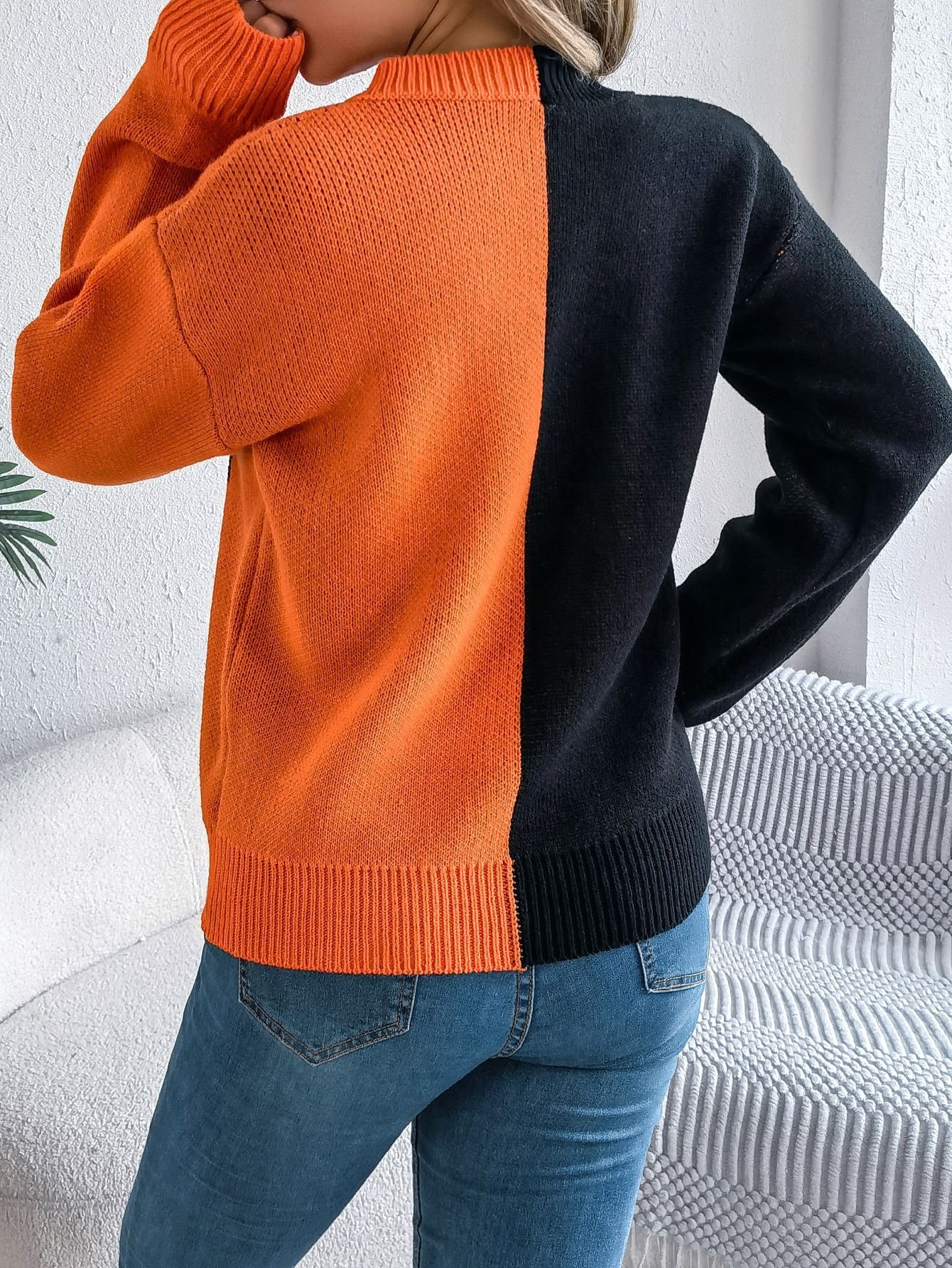 Women Wool/Knitting Halloween Long Sleeve Comfy Casual Sweater