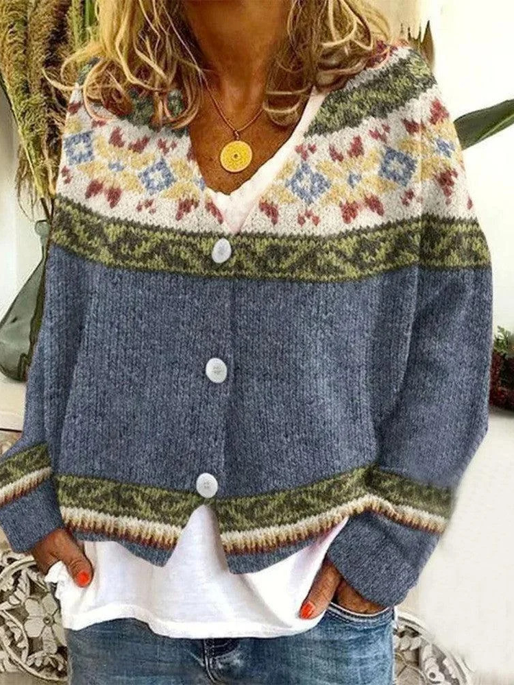 Women Wool/Knitting Ethnic Long Sleeve Comfy Casual Cardigan